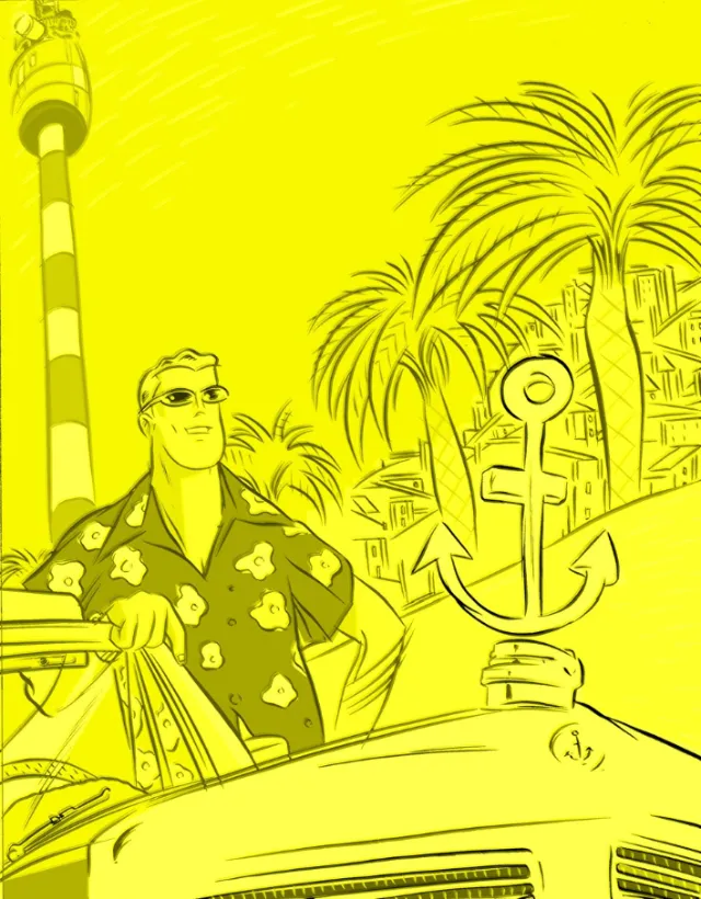 People man enjoying vacation