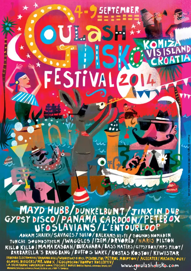Poster art for THE GOULASH DISKO FESTIVAL 2014