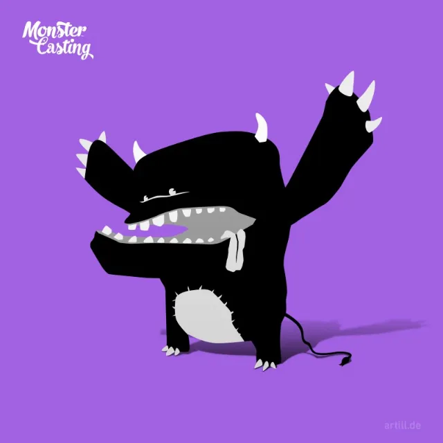 Illustration of shouting monster
