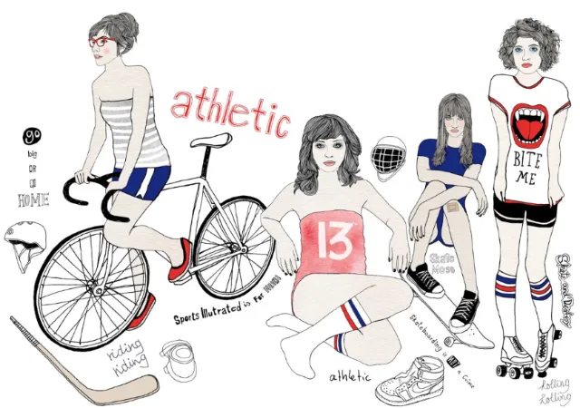 Athletics fashion illustration by Tobias Gobel