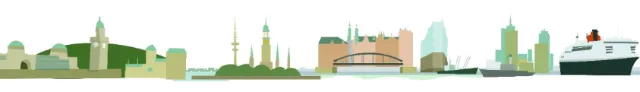 Architecture of city building and ship
