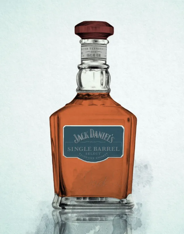 Pencil Sketch Of Jack Daniel's Whiskey