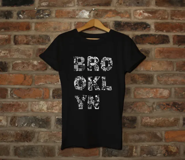 Lettering on Black tshirt Brooklyn
