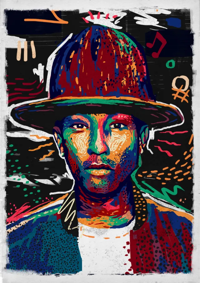Pop portraits man with hat

