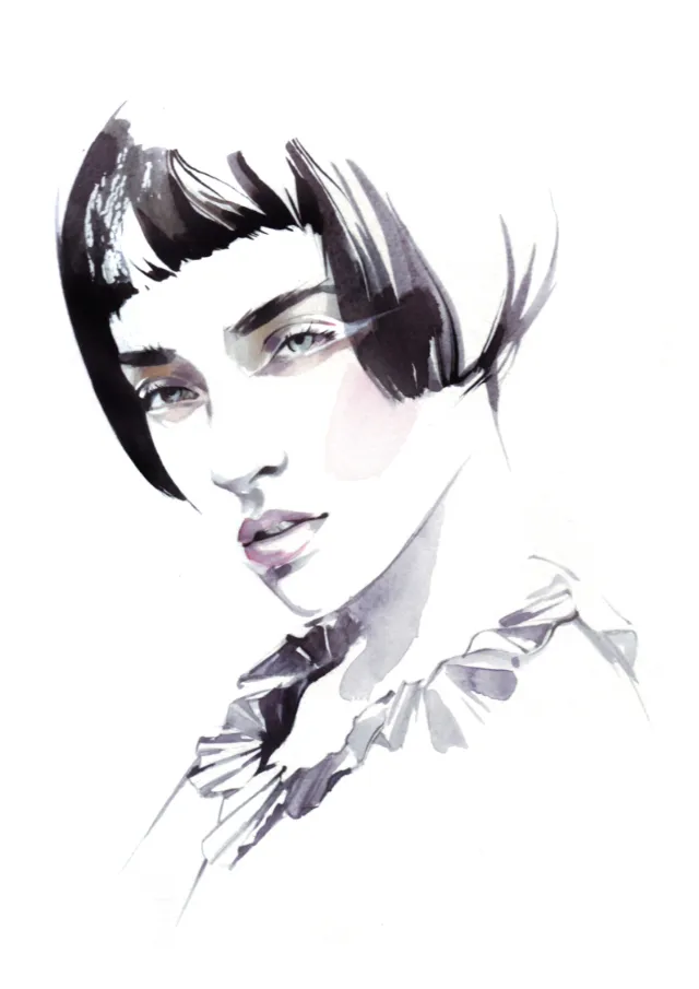 Beauty illustration of female model
