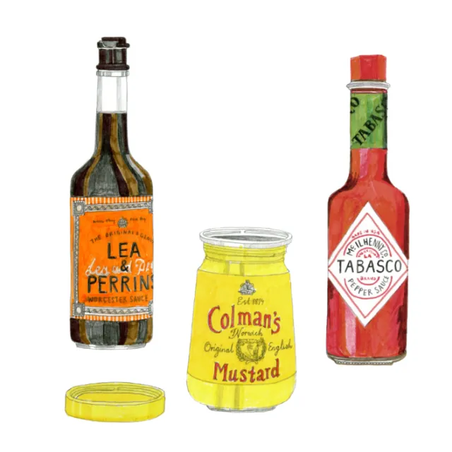 Art of Mustard and Sauce Bottles