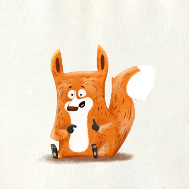 character illustration of an scared animal