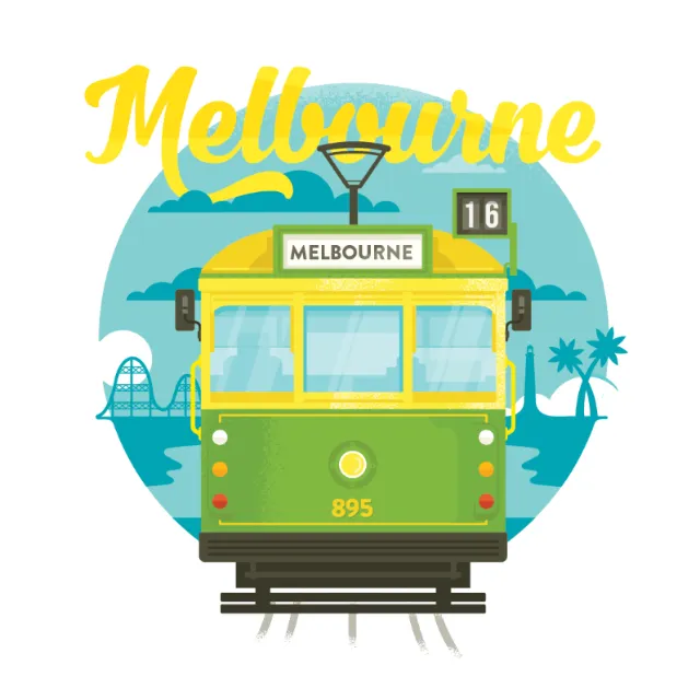 Vector Melbourne Tram