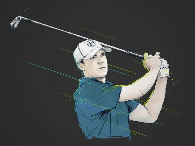 People graphic playing golf