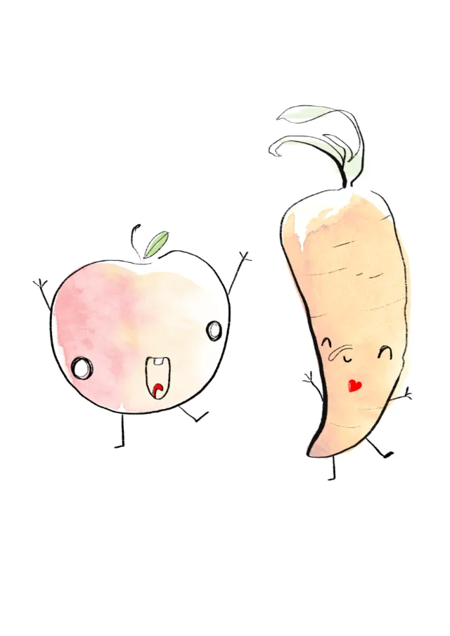 Cartoon illustration of vegetables
