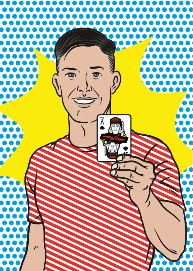 Cartoon Illustration of playing card