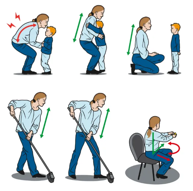 Woman sitting and Standing positions - An illustration by Tim Weiffenbach