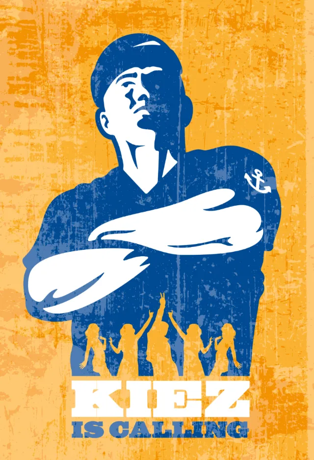 Vector illustration of kiez is calling