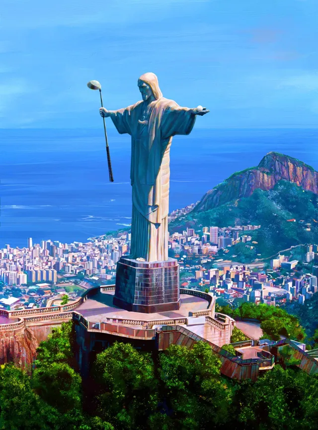 Christ the Redeemer statue in Rio de Janeiro by POW!!!