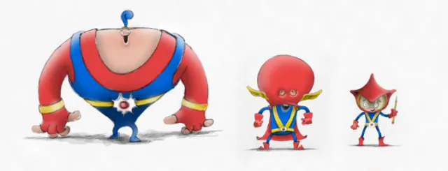 3d super heroes character