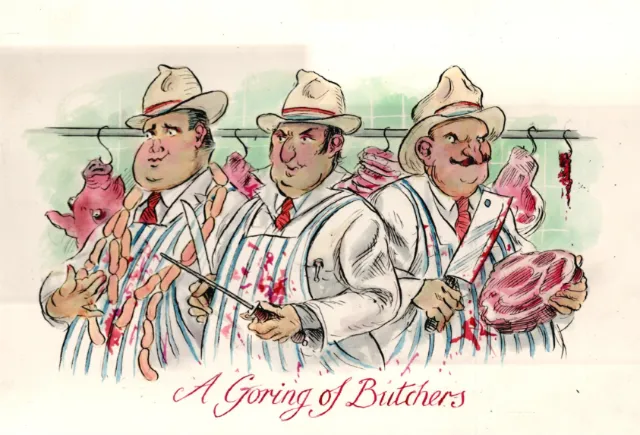 Watercolor drawing of A Goring of Butchers