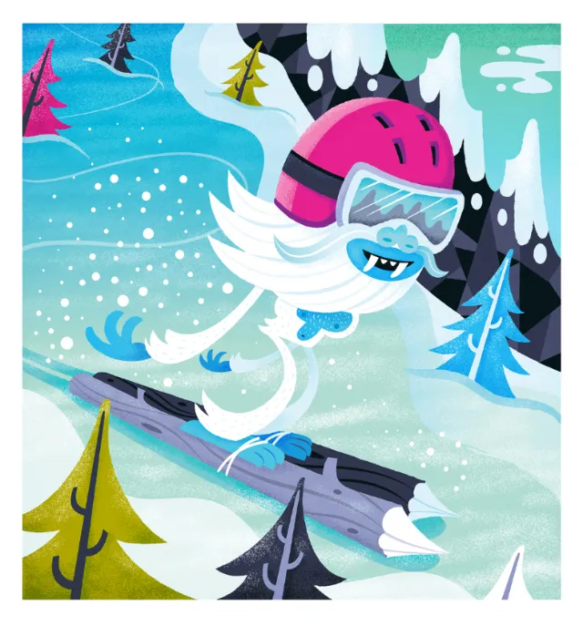 children monster ice skiing