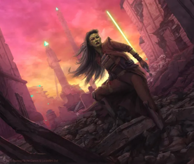 Fantasy illustration of Mirialan character