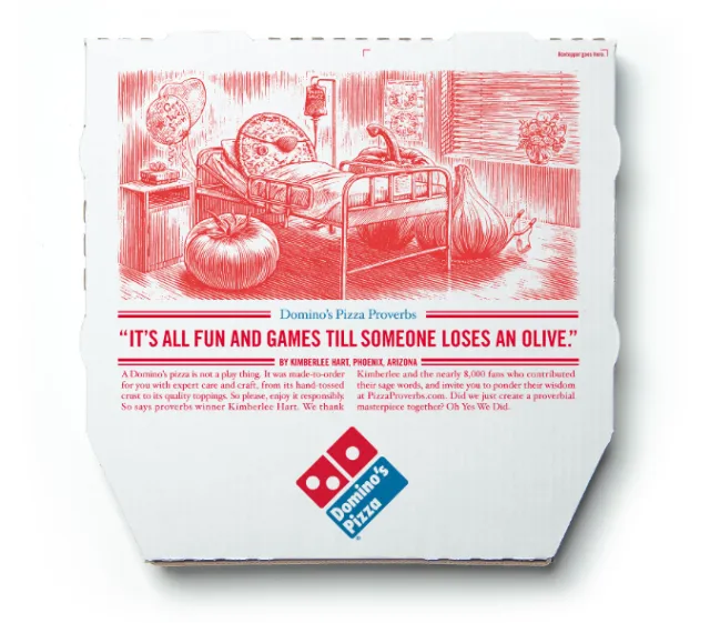 Typography Pizza box cover