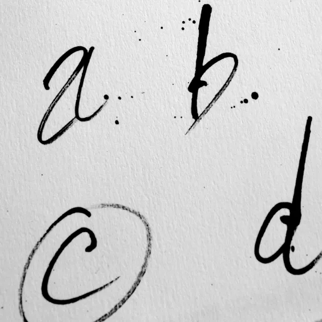 Lettering abcd