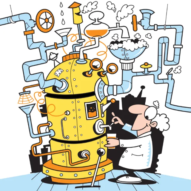 Technical machine creating drink