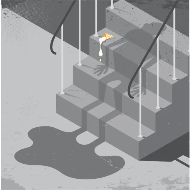 Vector shadow on staircase