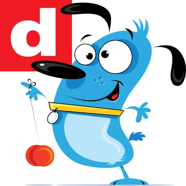 Digital Illustration of doggy playing