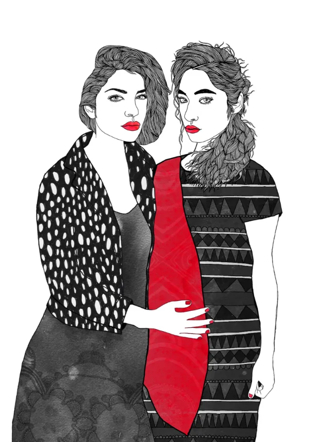 Beauty woman with red cloth
