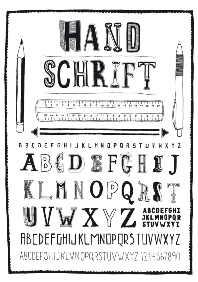 Black & White Hand Schrift