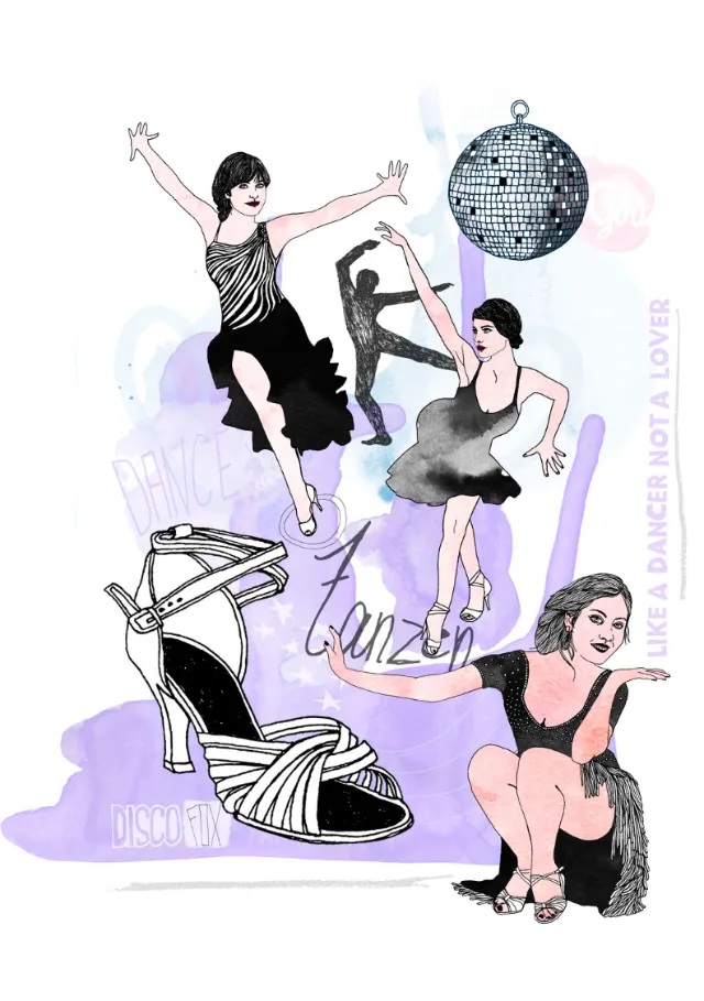 Graphic Girls dancing Tanzen