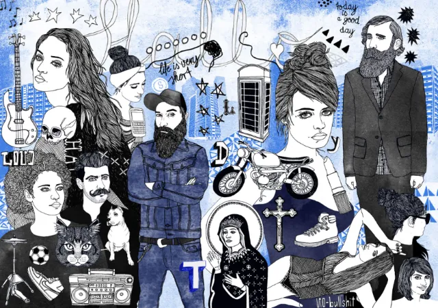 People together art