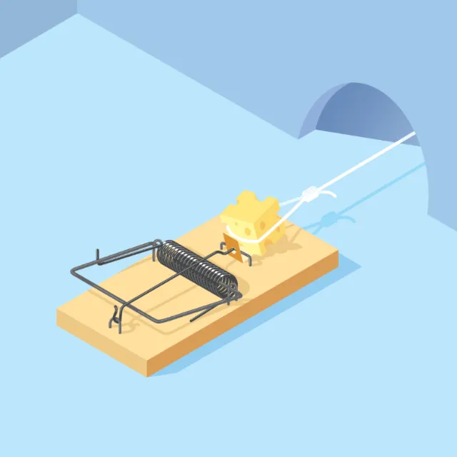 Digital Illustration mouse trap