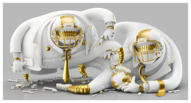 3d rugby players