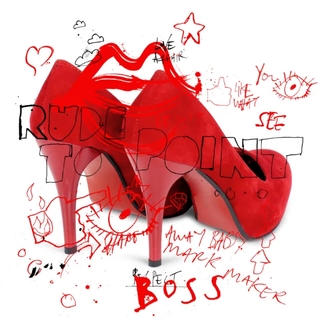 Graphic High red heels