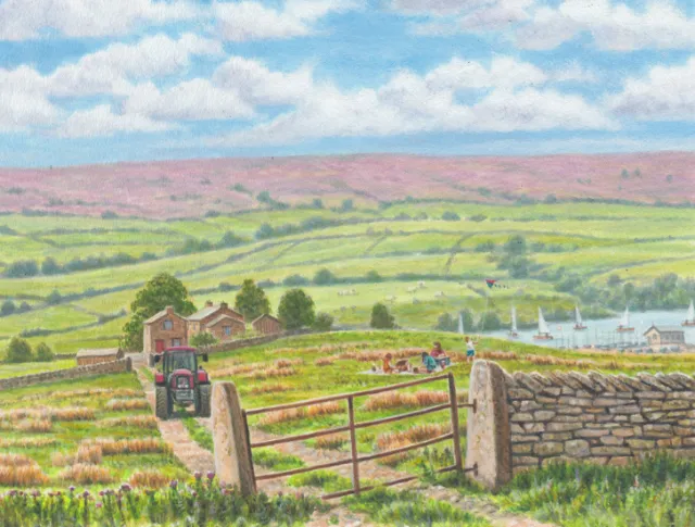 The rolling countryside of Yorkshire's tea farms