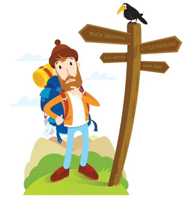 Digital Illustration man traveller