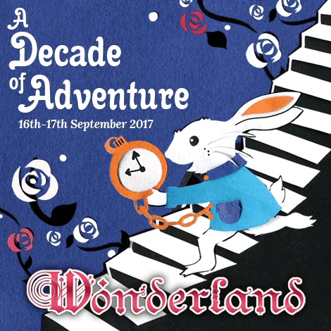 Wonderland party flyer gif