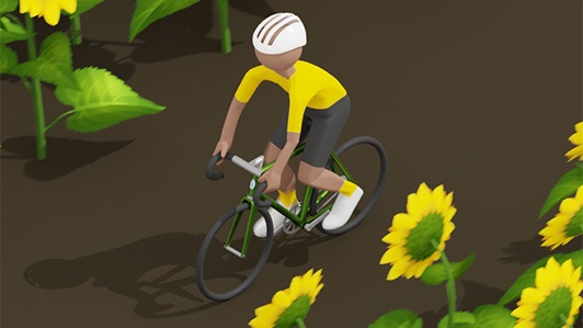 Sunflower cyclist animation