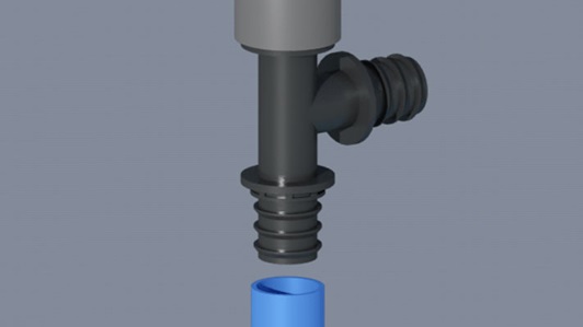 Pipe connectors 3d animation