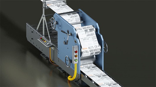 Printing press 3d animation