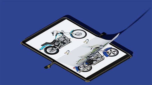 Portfolio page turn animation
