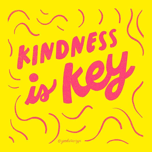 Kindness is key gif animation