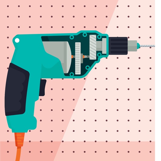 gif animation of drilling machine