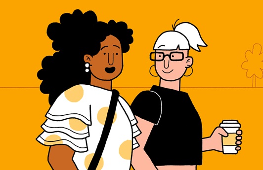 Animation women walking